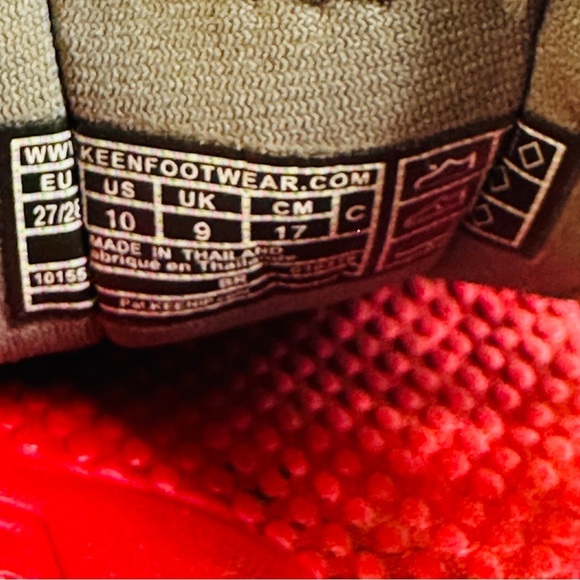 KEEN Uneek Gray Red Closed Toe Woven Sandals Big Boys Size 10 - Picture 11 of 11